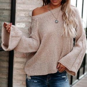 Bell Sleeve Knit Sweater